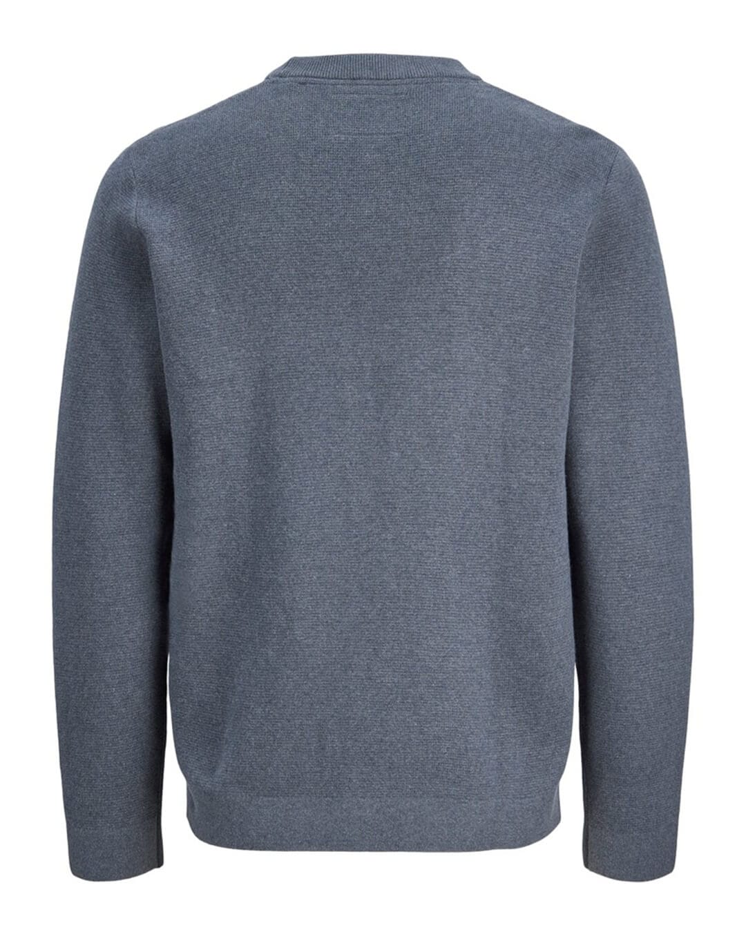 Jack & Jones Jumpers Jack & Jones Grey Milano Stitch Crew Neck Jumper
