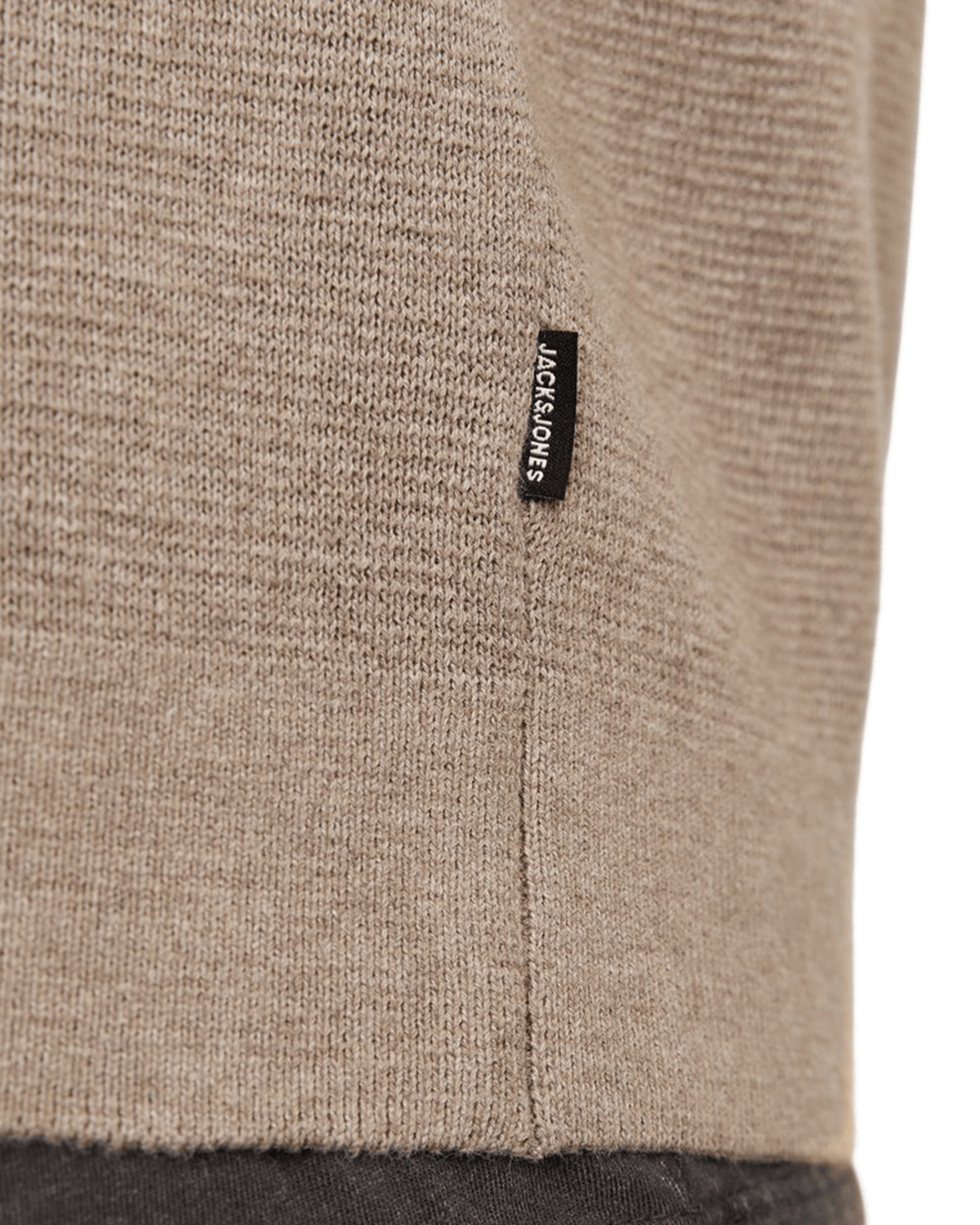 Jack & Jones Jumpers Jack & Jones Grey Milano Stitch Half-Zip Jumper