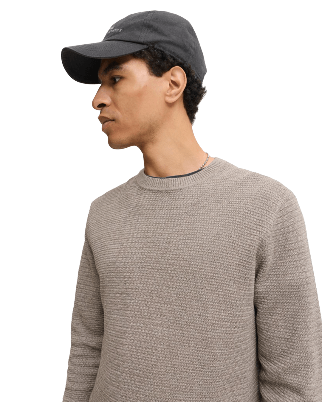 Jack & Jones Jumpers Jack & Jones Grey Riley Knit Crew Neck Jumper