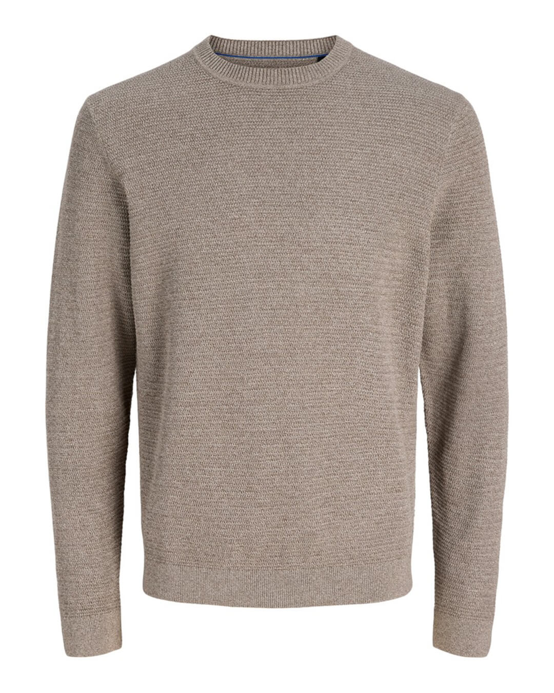 Jack & Jones Jumpers Jack & Jones Grey Riley Knit Crew Neck Jumper
