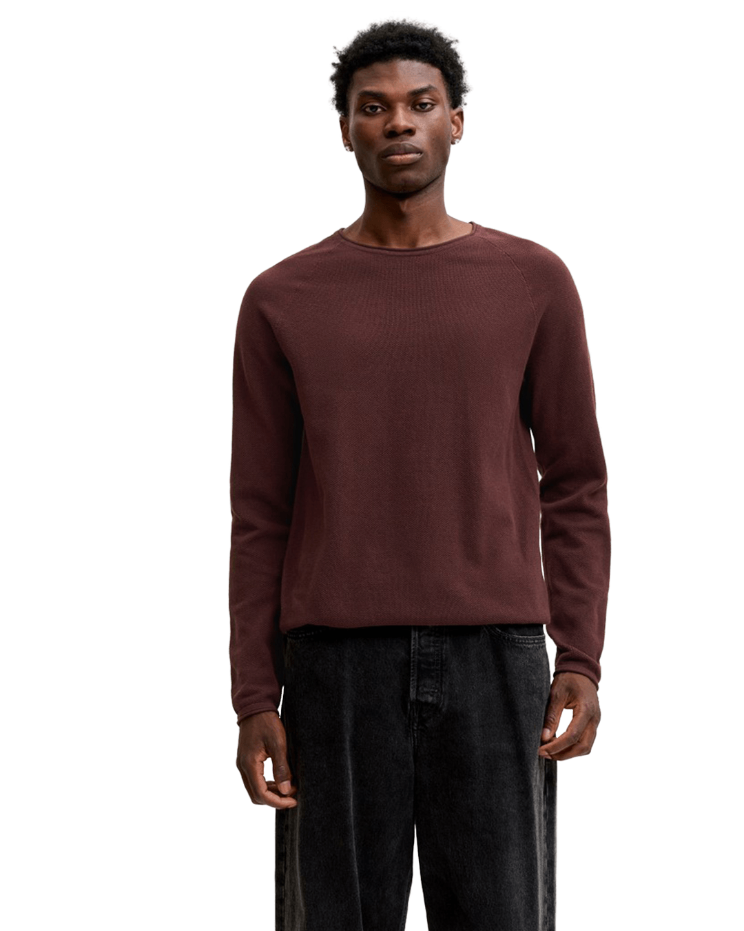 Jack & Jones Jumpers Jack & Jones Purple Hill Knit Crew Neck Jumper
