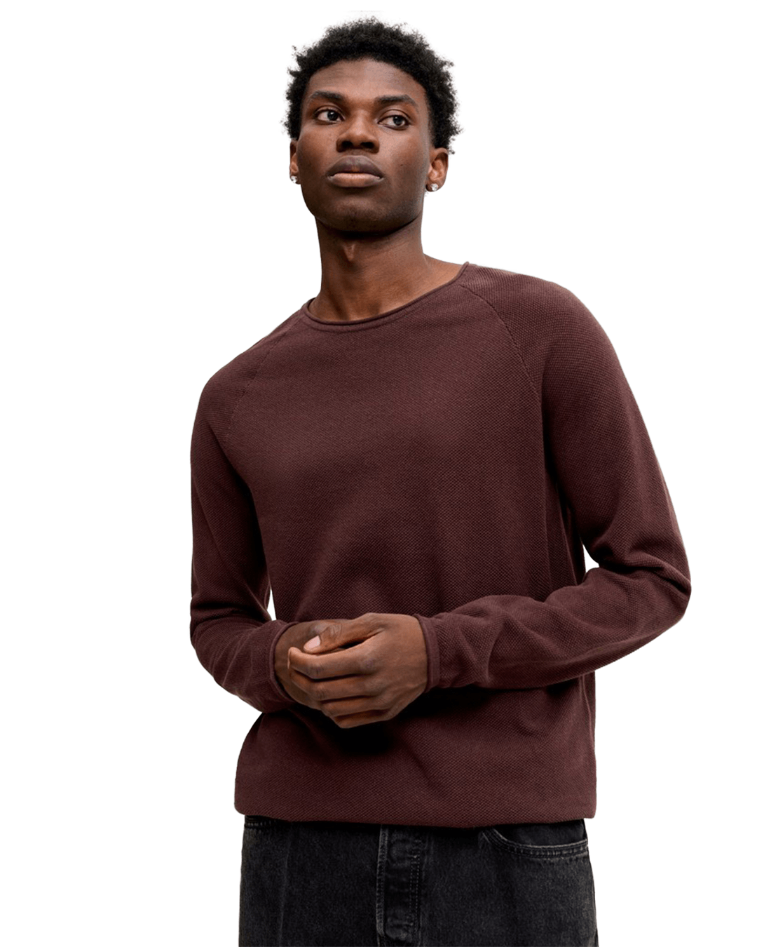 Jack & Jones Jumpers Jack & Jones Purple Hill Knit Crew Neck Jumper