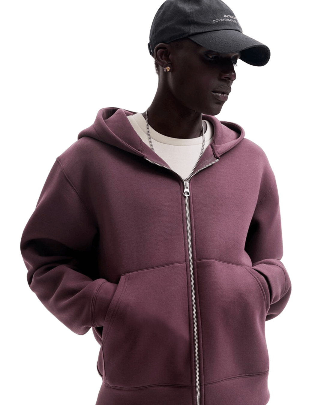 Jack & Jones Jumpers Jack & Jones Red Legacy Scuba Zip Hoodie