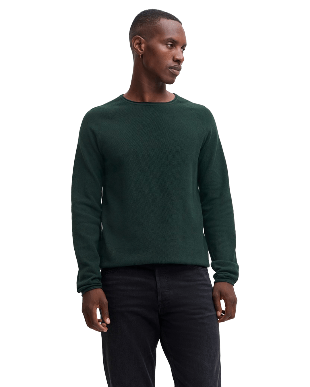 Jack & Jones Jumpers Jack & Jones Turquoise Hill Knit Crew Neck Jumper