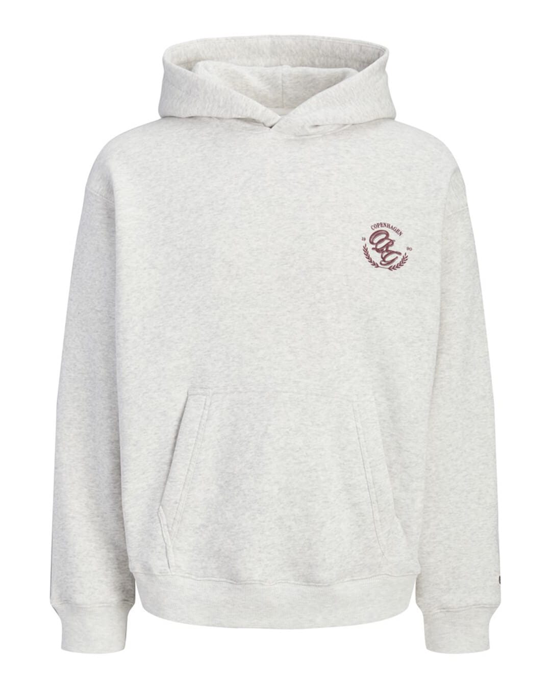 Jack & Jones Jumpers Jack & Jones White Frederiksberg Back Print Hoodie