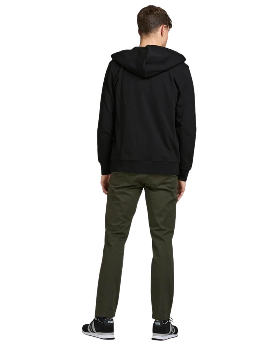 Jack & Jones Jumpers Jack & Jones Zip Hood Black Hoodie