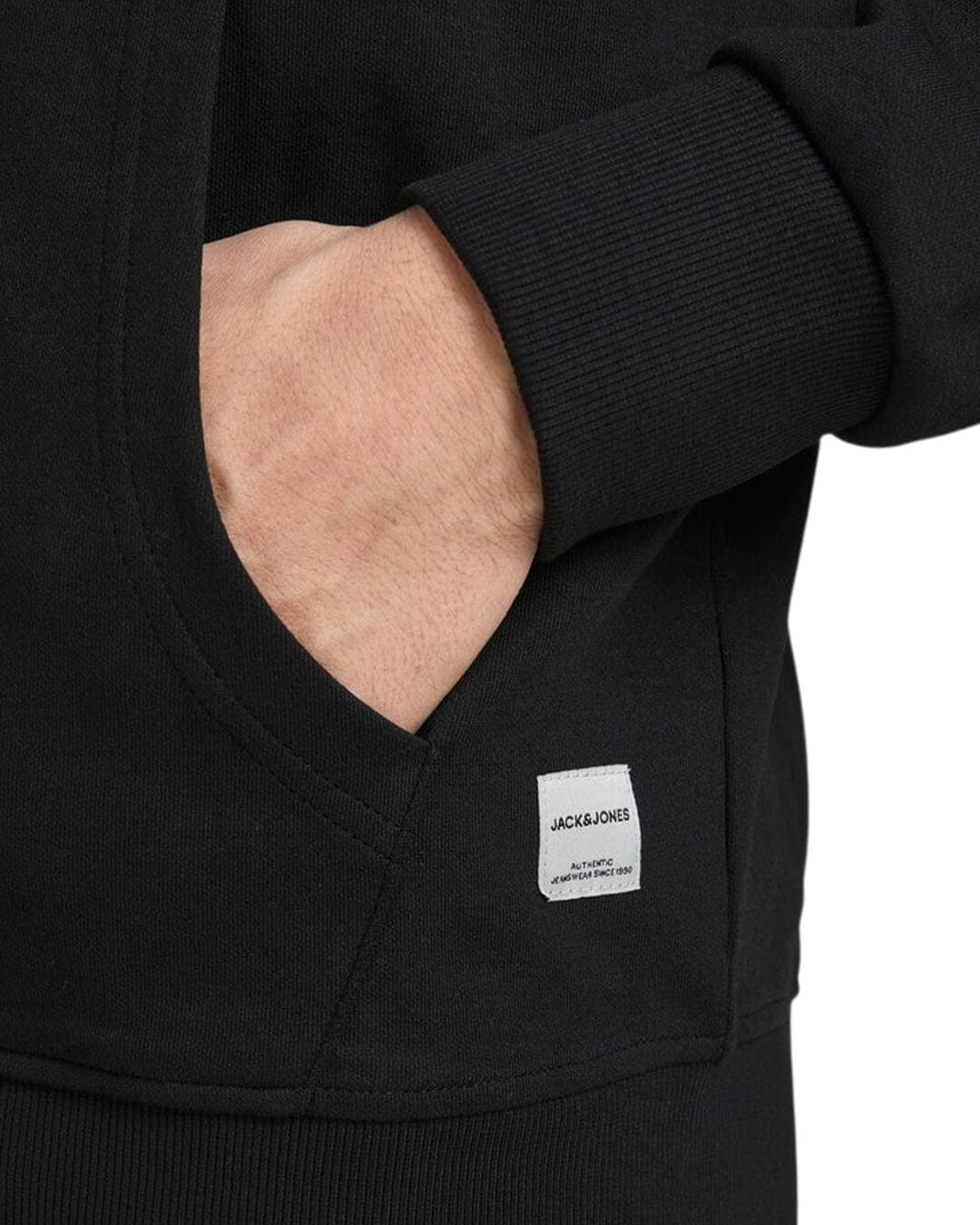 Jack & Jones Jumpers Jack & Jones Zip Hood Black Hoodie