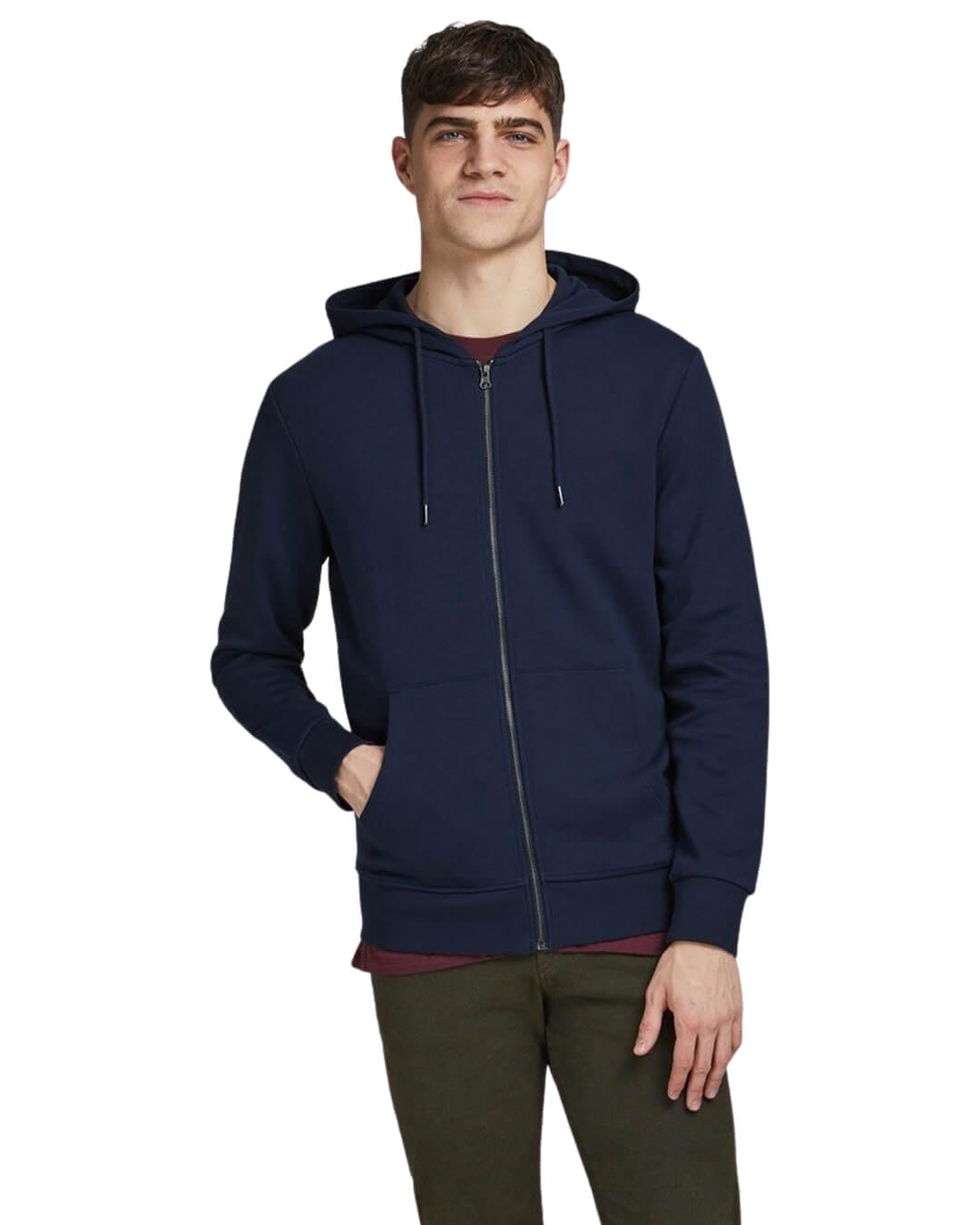 Jack &amp; Jones Jumpers Jack &amp; Jones Zip Hood Navy Hoodie