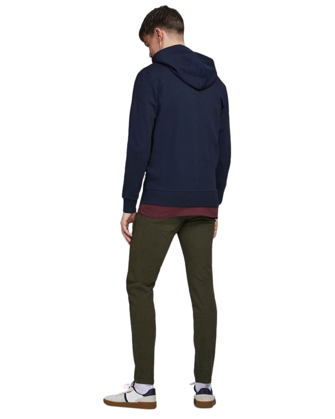 Jack &amp; Jones Jumpers Jack &amp; Jones Zip Hood Navy Hoodie