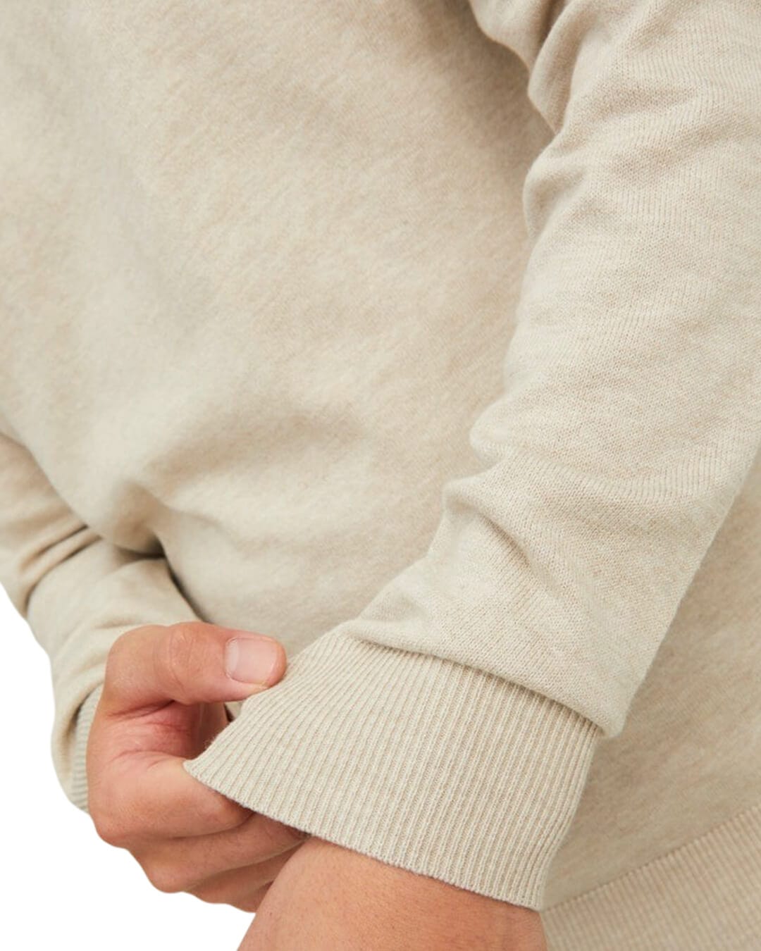 Jack & Jones Jumpers JJEEMIL KNIT HALF ZIP NOOS OATMEAL MELANGE