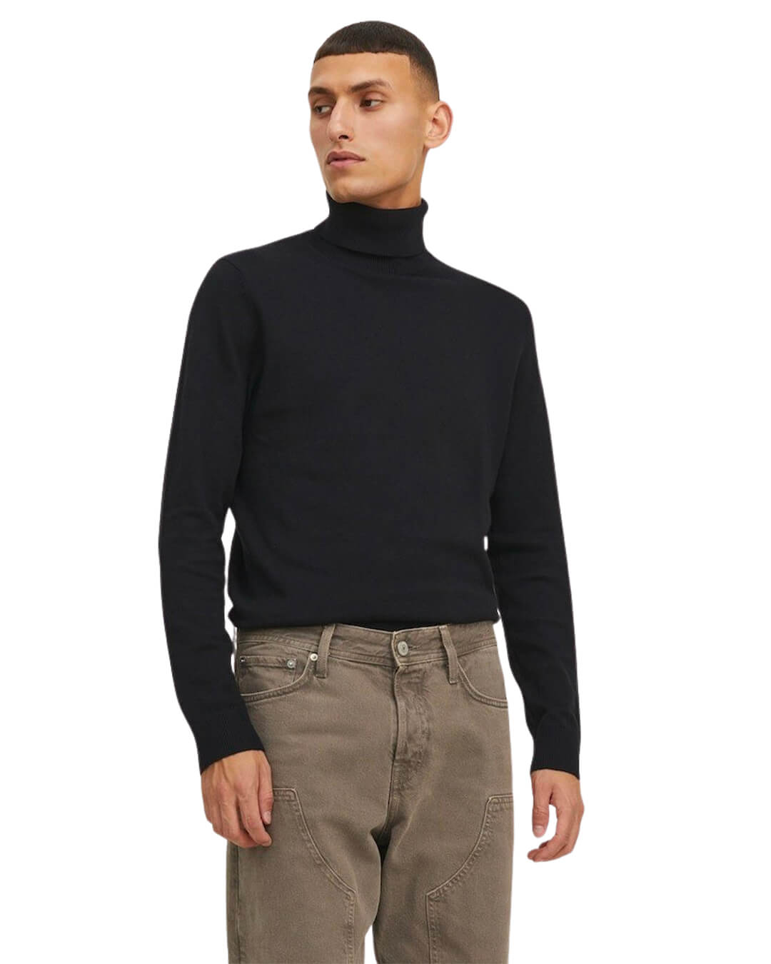 Jack & Jones Jumpers JJEEMIL KNIT ROLL NECK NOOS BLACK