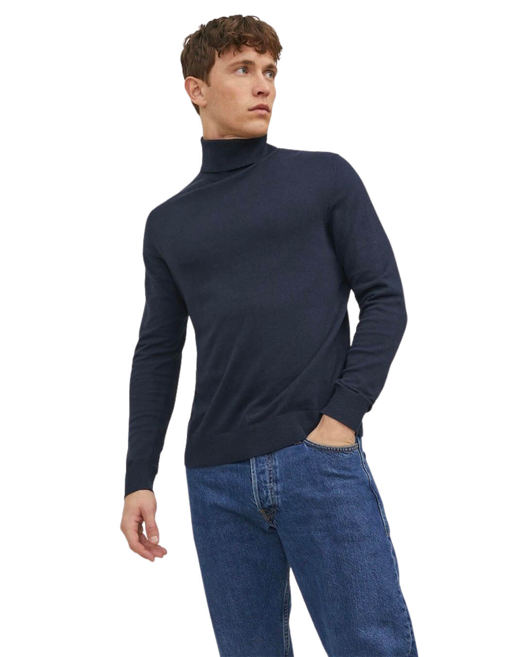 Jack & Jones Jumpers JJEEMIL KNIT ROLL NECK NOOS NAVY BLAZER