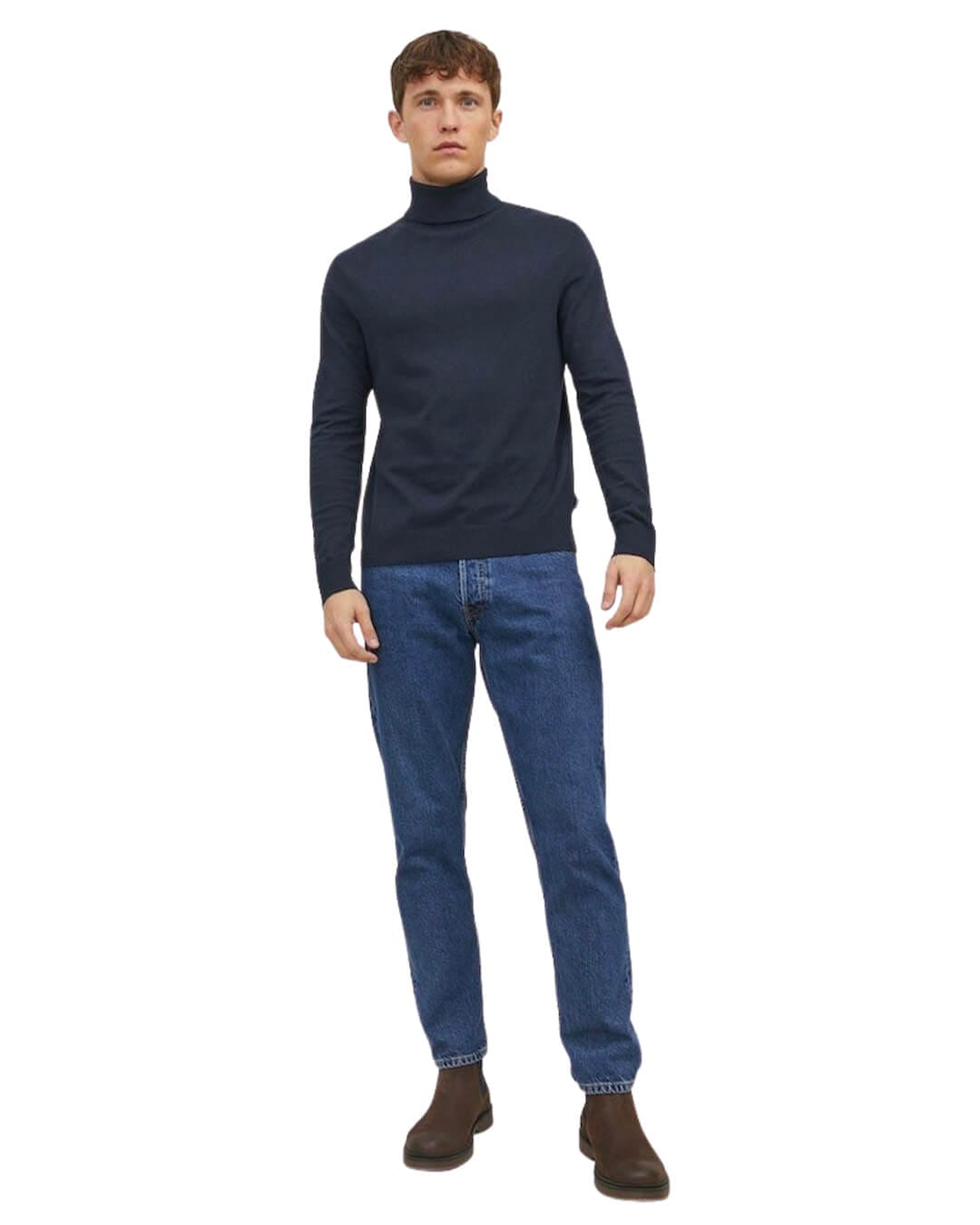 Jack & Jones Jumpers JJEEMIL KNIT ROLL NECK NOOS NAVY BLAZER