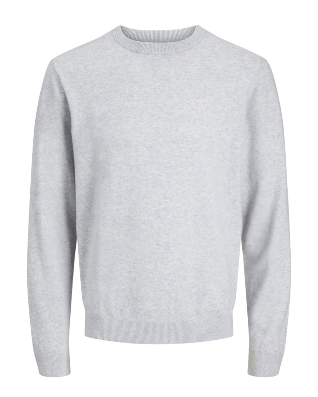 Jack & Jones Jumpers JJEPERFECT WOOL KNIT CREW NECK SN LIGHT GREY MELANGE