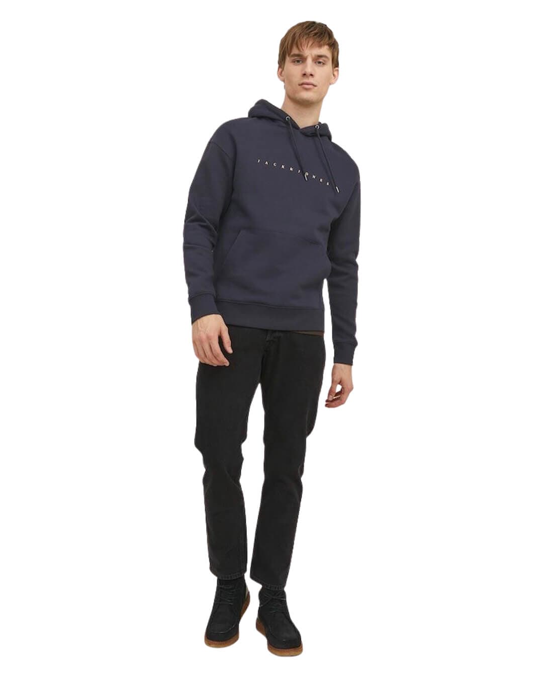 Jack & Jones Jumpers JJESTAR JJ SWEAT HOOD NOOS DARK NAVY