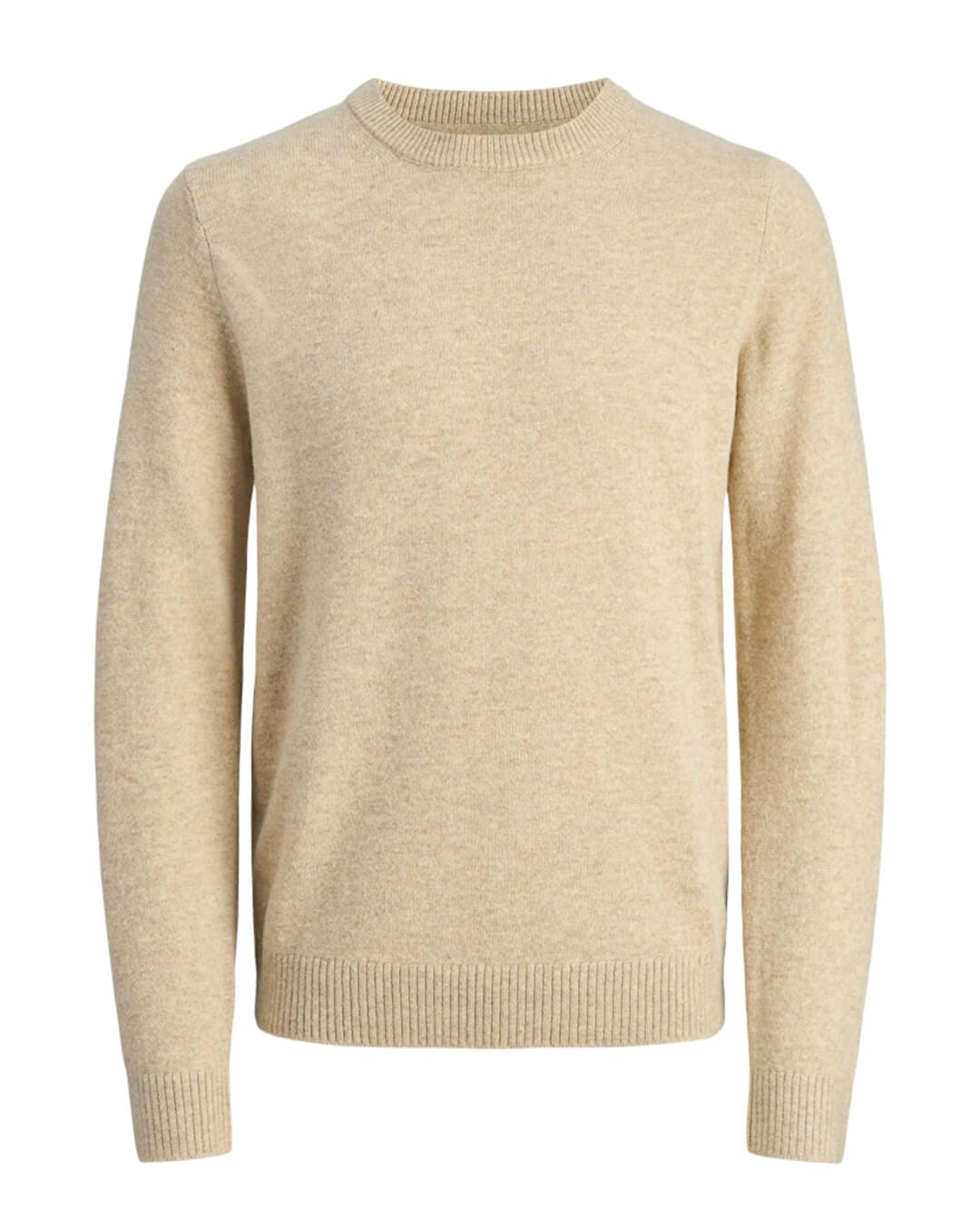 Jack & Jones Jumpers JPRBLULAMBSWOOL KNIT CREW NECK SILVER LINING MELANGE