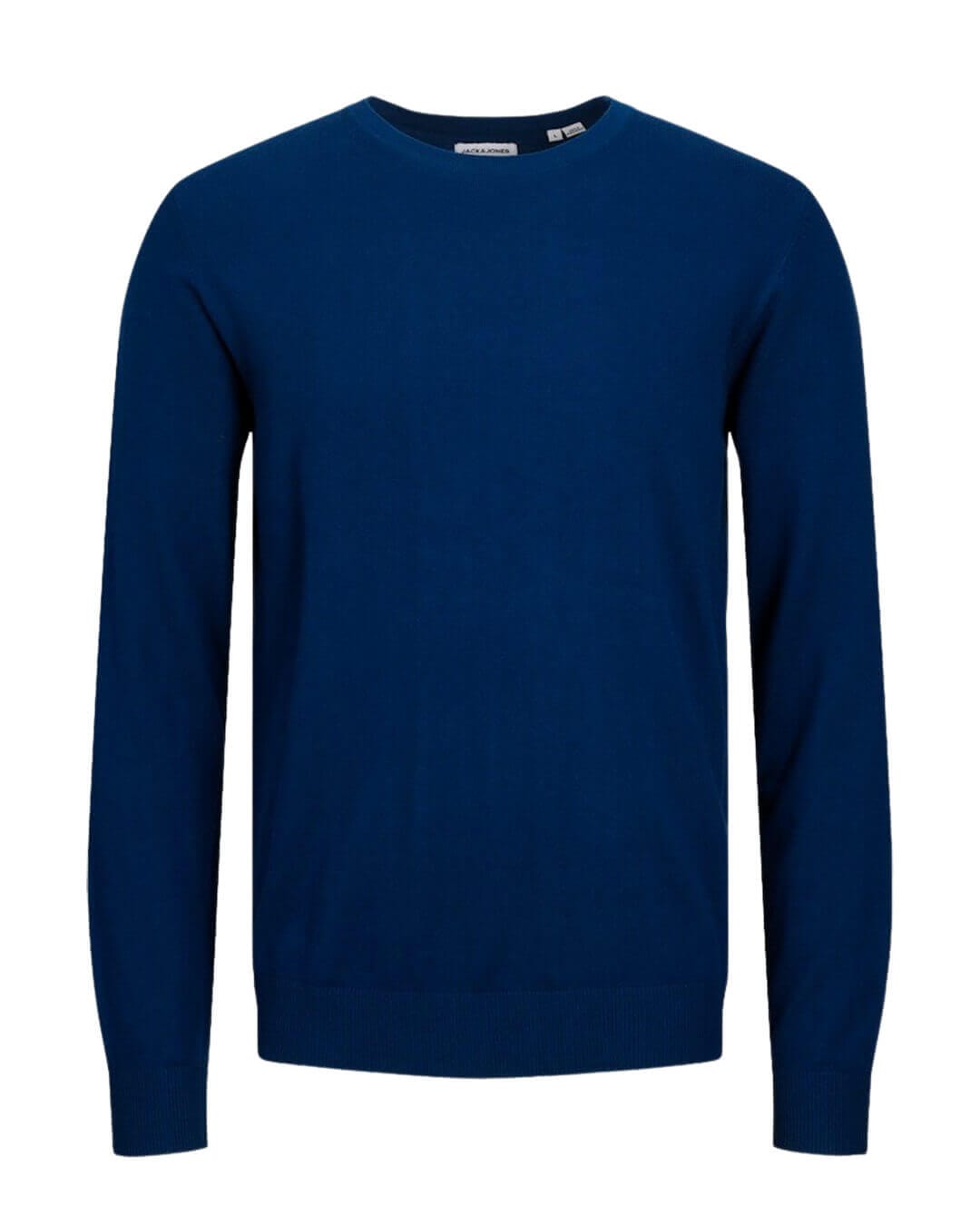 Jack &amp; Jones Jumpers PULLOVER MALE KNIT VI80/NYL20 NAVY BLAZER NewAW24