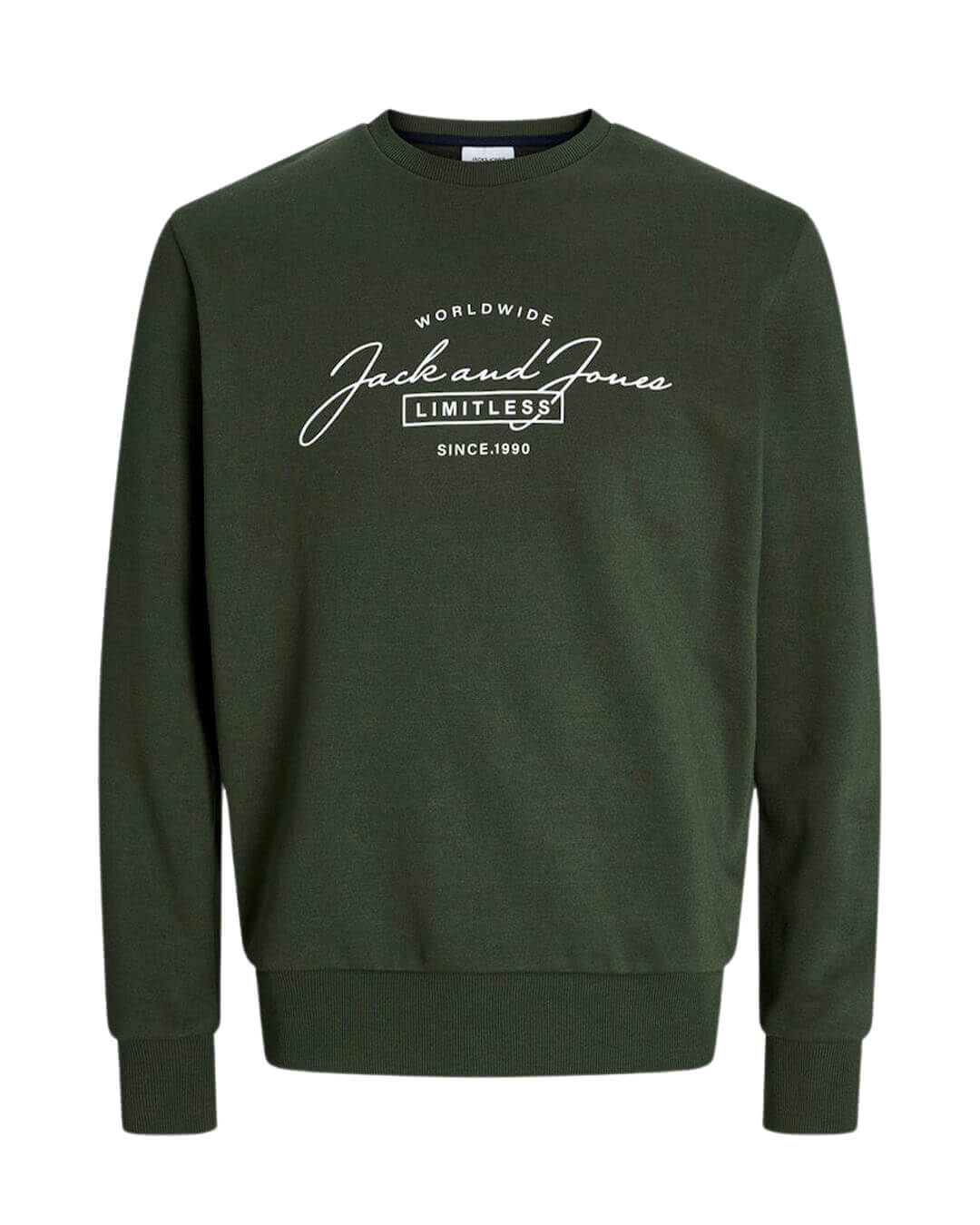 Jack &amp; Jones Jumpers SWEAT MALE KNIT PL65/CO35 KOMBU GREEN NewAW24