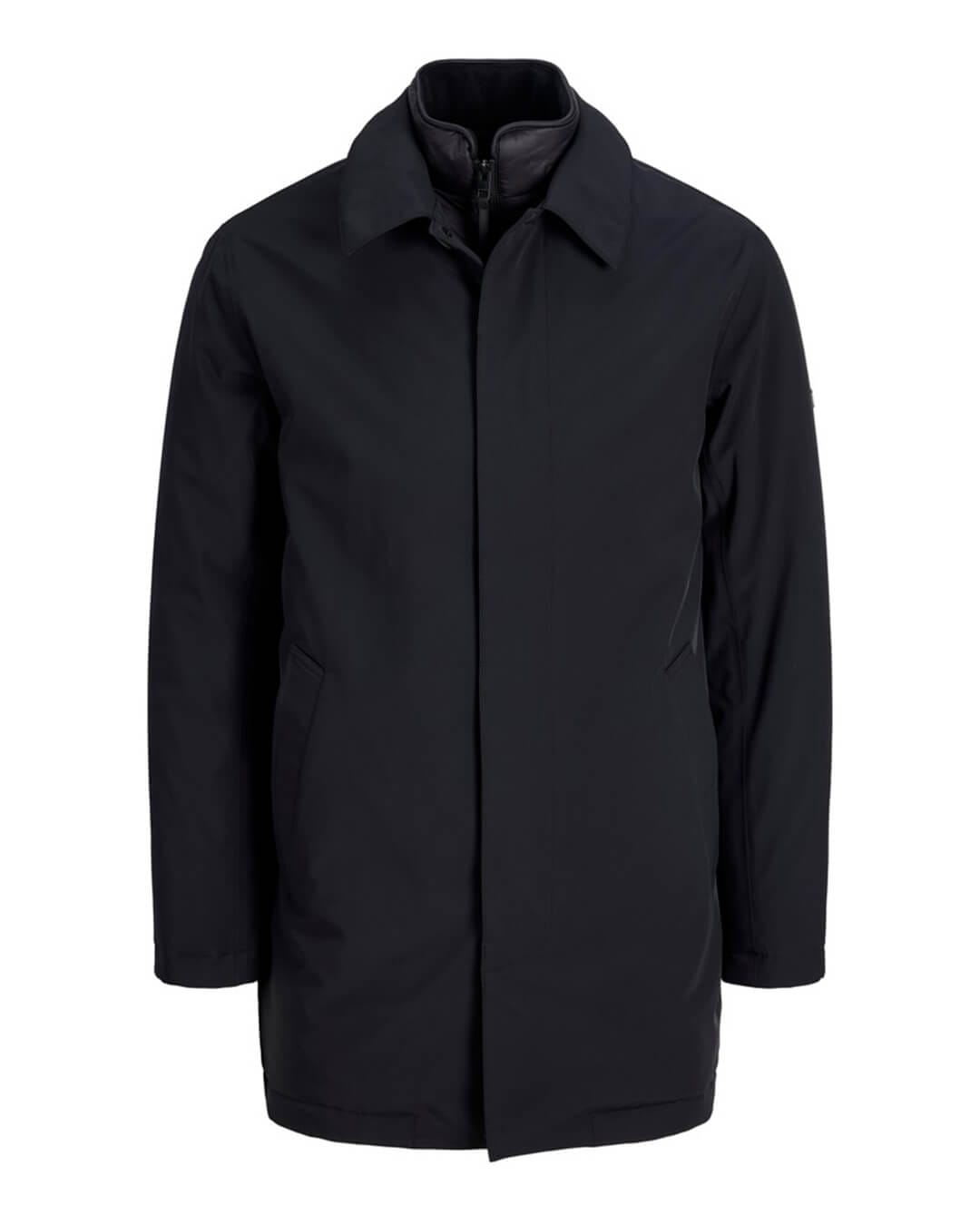 Jack & Jones Outerwear Jack & Jones Black Devon Mac Coat