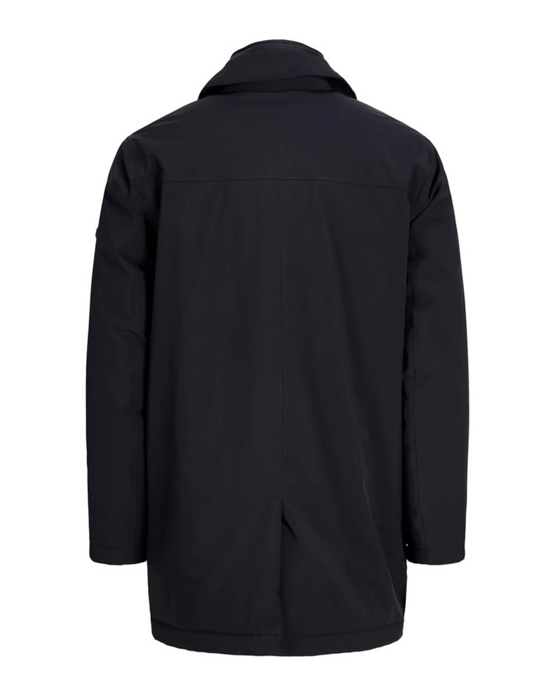 Jack & Jones Outerwear Jack & Jones Black Devon Mac Coat