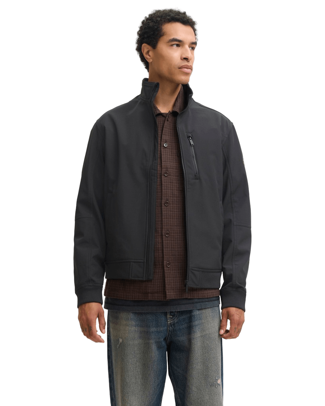 Jack & Jones Outerwear Jack & Jones Black Liam Softshell Bomber Jacket