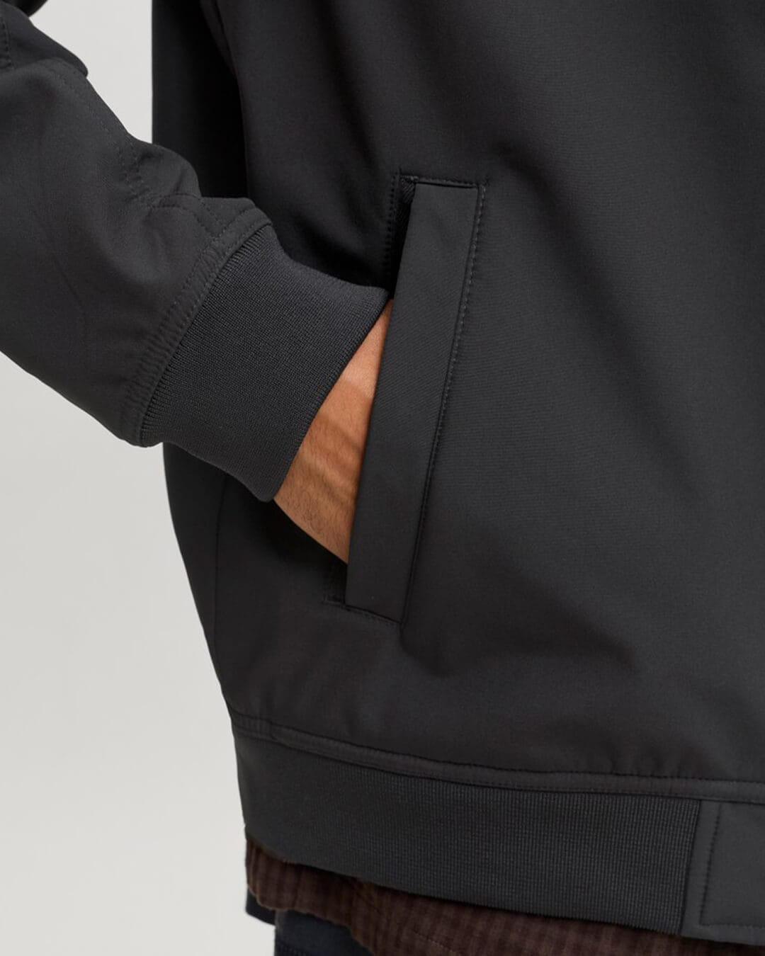Jack & Jones Outerwear Jack & Jones Black Liam Softshell Bomber Jacket