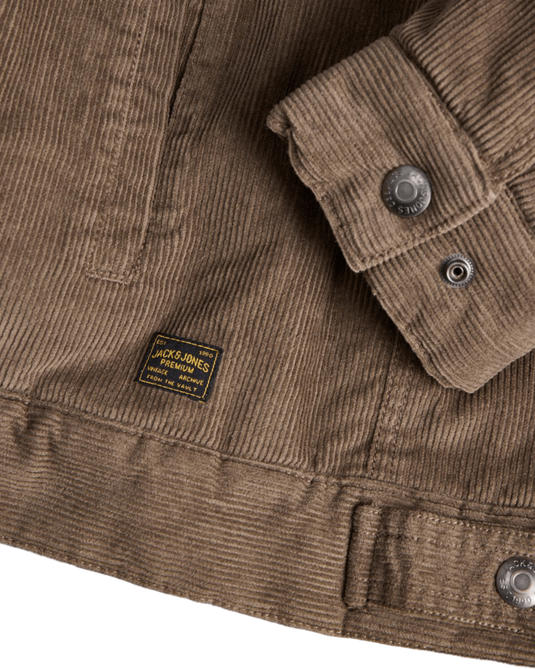 Jack & Jones Outerwear Jack & Jones Grey Connor Corduroy Trucker Jacket