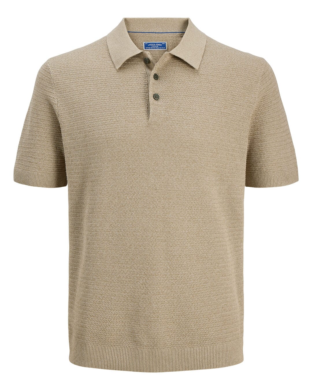 Jack&Jones Polo Shirts Jack&Jones Beige Knit Polo