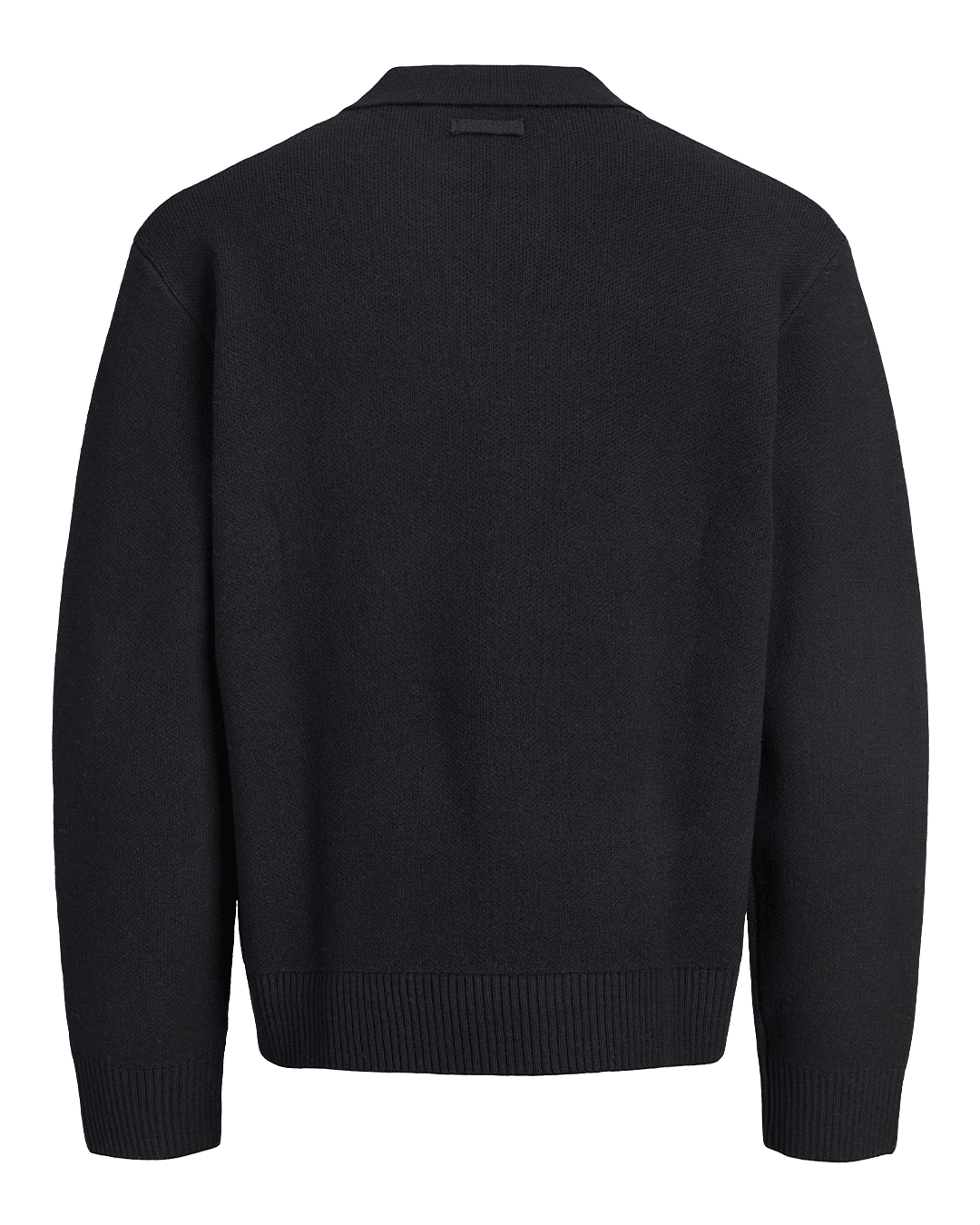 Jack & Jones Polo Shirts Jack & Jones Black Legacy Knit Split Neck Polo