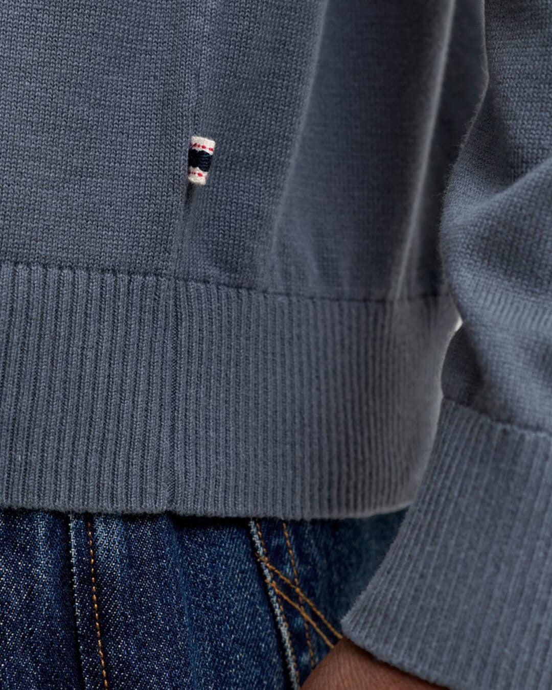 Jack & Jones Polo Shirts Jack & Jones Grey Basic Knit Long Sleeve Polo Shirt