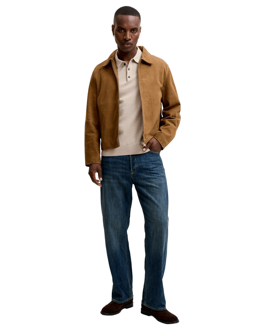 Jack & Jones Polo Shirts Jack & Jones Grey Basic Knit Long Sleeve Polo Shirt