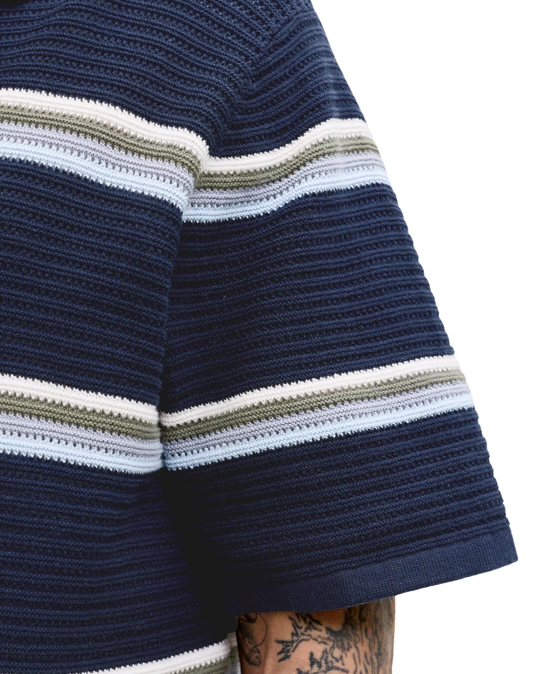Jack & Jones Polo Shirts Jack & Jones Jormaine Knit Stripe Polo Sn Captain Sky