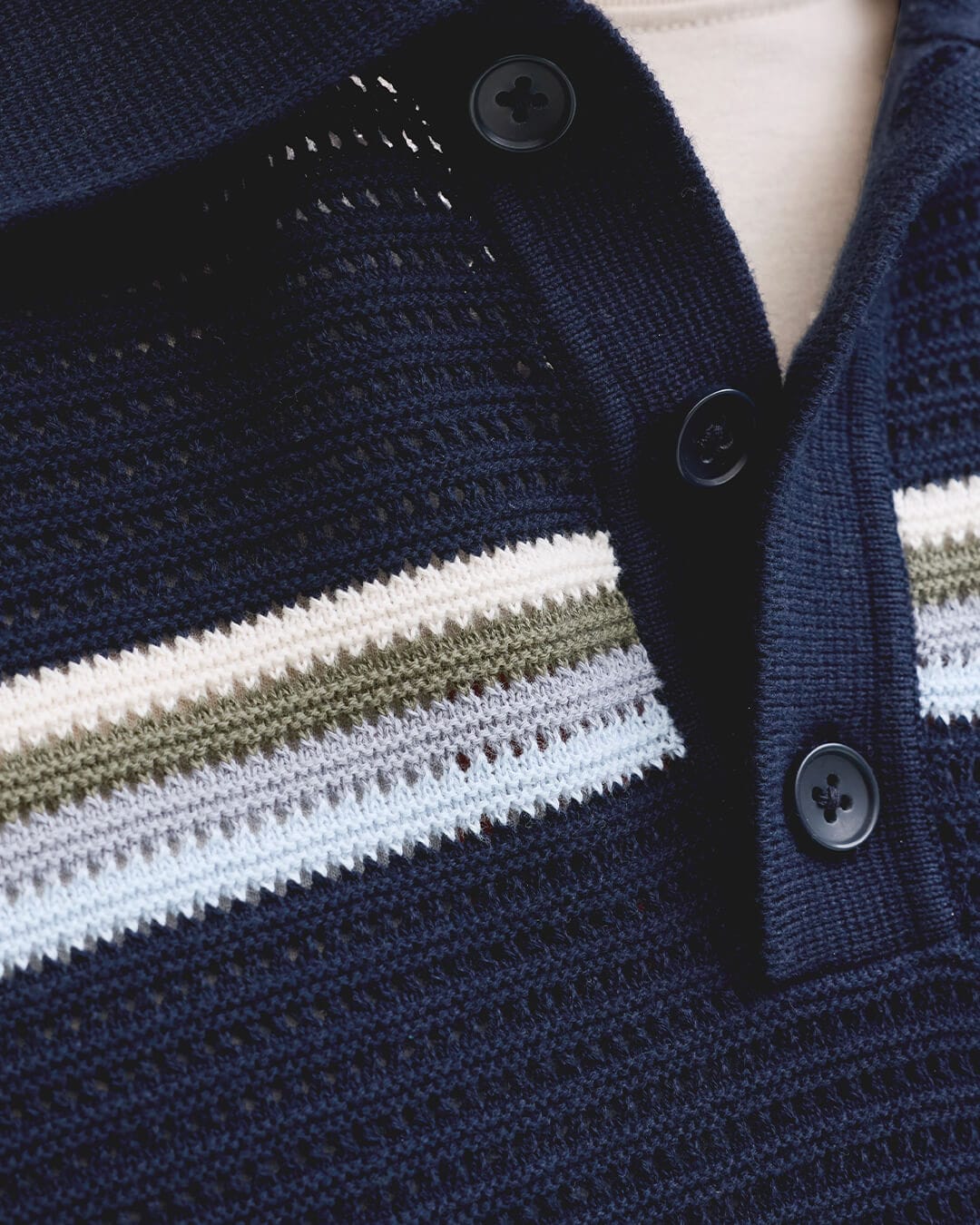 Jack & Jones Polo Shirts Jack & Jones Jormaine Knit Stripe Polo Sn Captain Sky