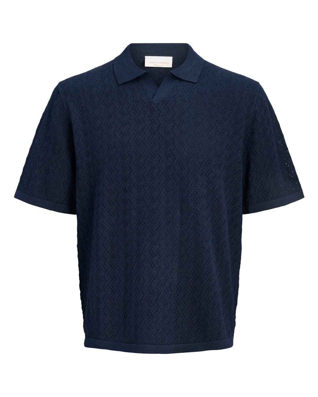 Jack & Jones Polo Shirts Jack & Jones Jortyler Knit Ss Split Neck Polo Sn Captain Sky