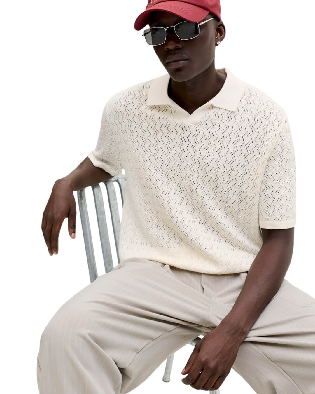 Jack & Jones Polo Shirts Jack & Jones Jortyler Knit Ss Split Neck Polo Sn Sea Salt