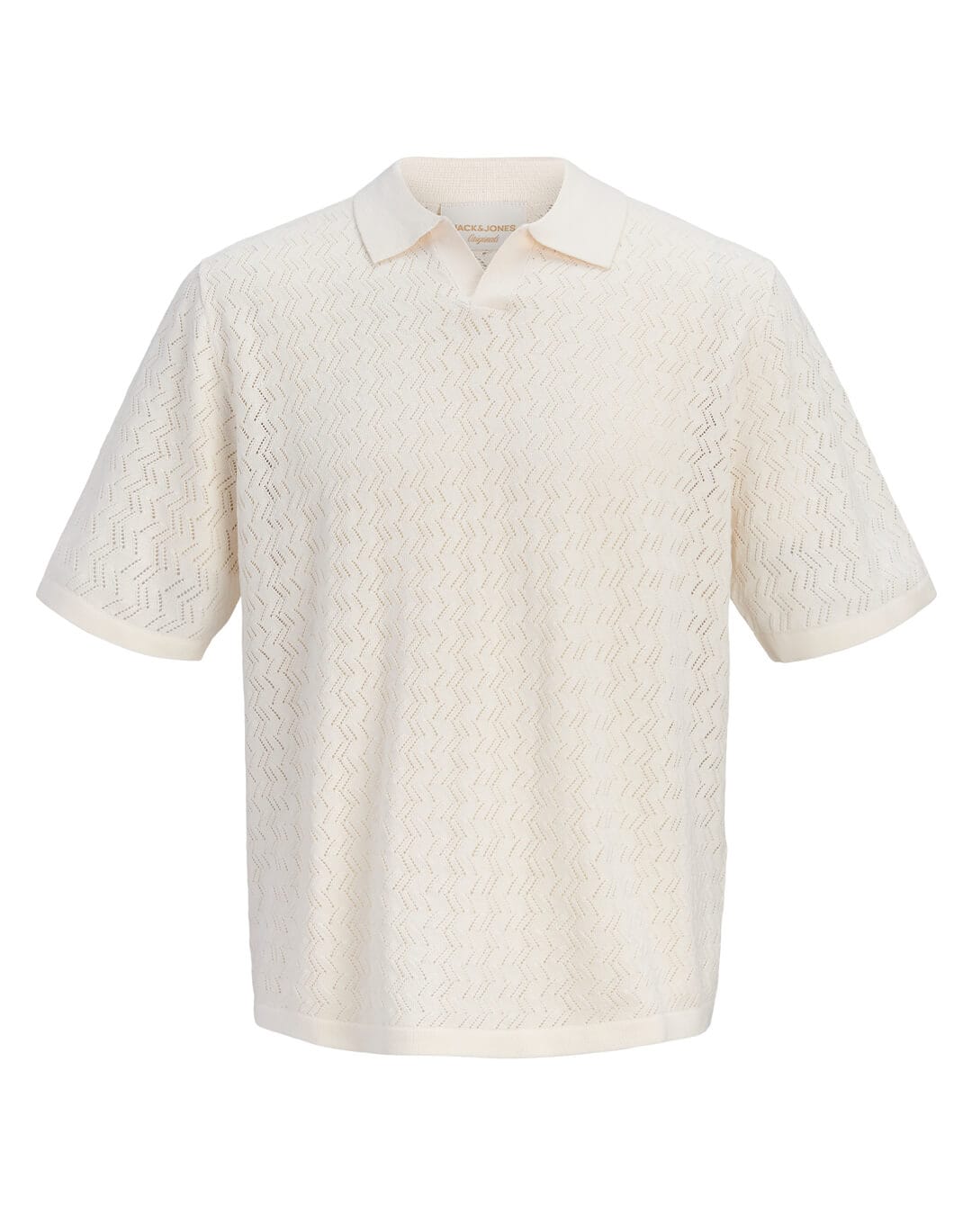 Jack & Jones Polo Shirts Jack & Jones Jortyler Knit Ss Split Neck Polo Sn Sea Salt