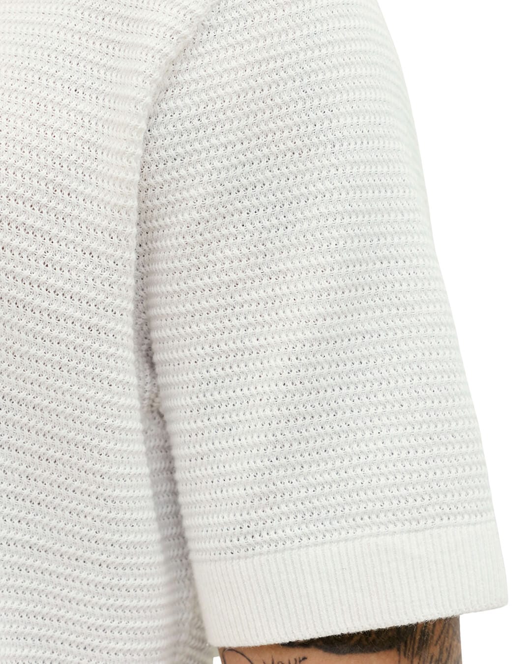 Jack&Jones Polo Shirts Jack&Jones White Knit Polo