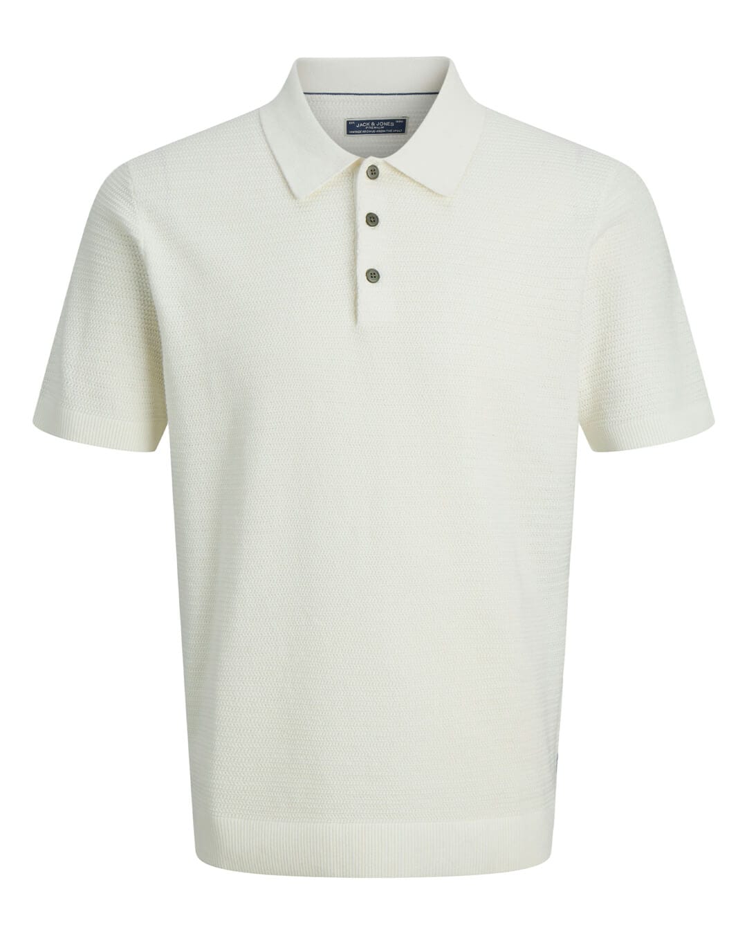 Jack&Jones Polo Shirts Jack&Jones White Knit Polo
