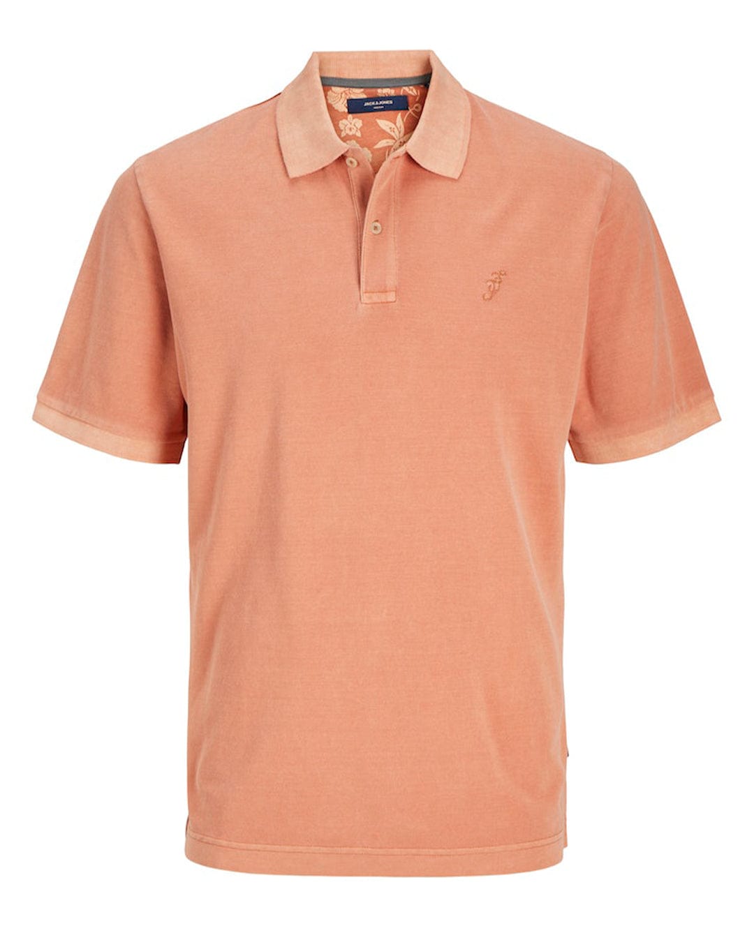 Jack &amp; Jones Polo Shirts Jack &amp; Jones William Orange Short Sleeved Polo Shirt