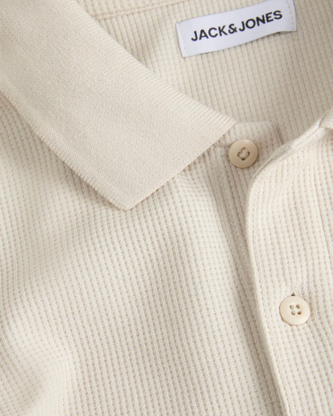 Jack & Jones Polo Shirts JJEAUSTIN POLO LS NOOS MOONBEAM CLASSIC