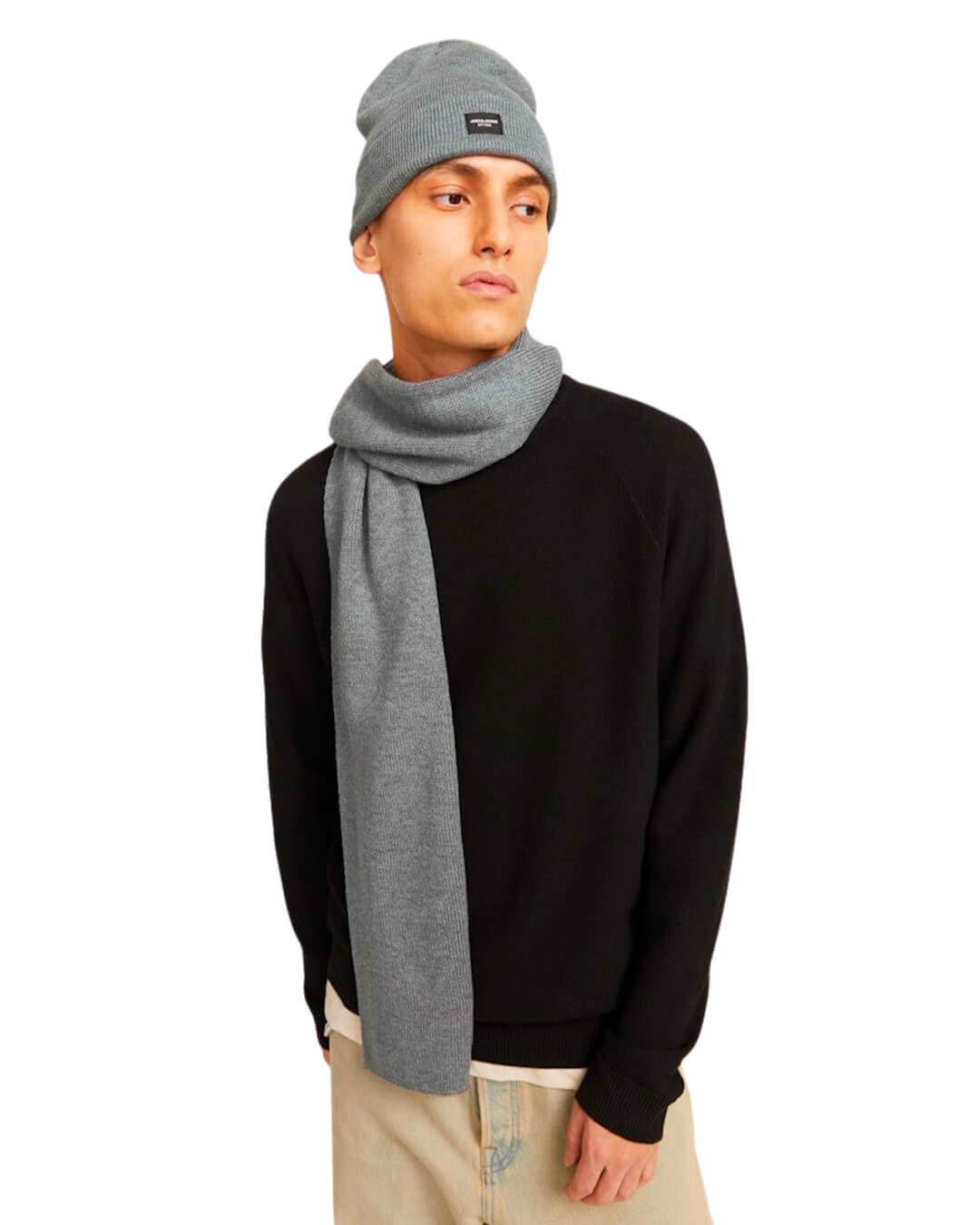 Jack & Jones Scarves One Size JACDNA GIFTBOX GREY MELANGE GREY MELANGE