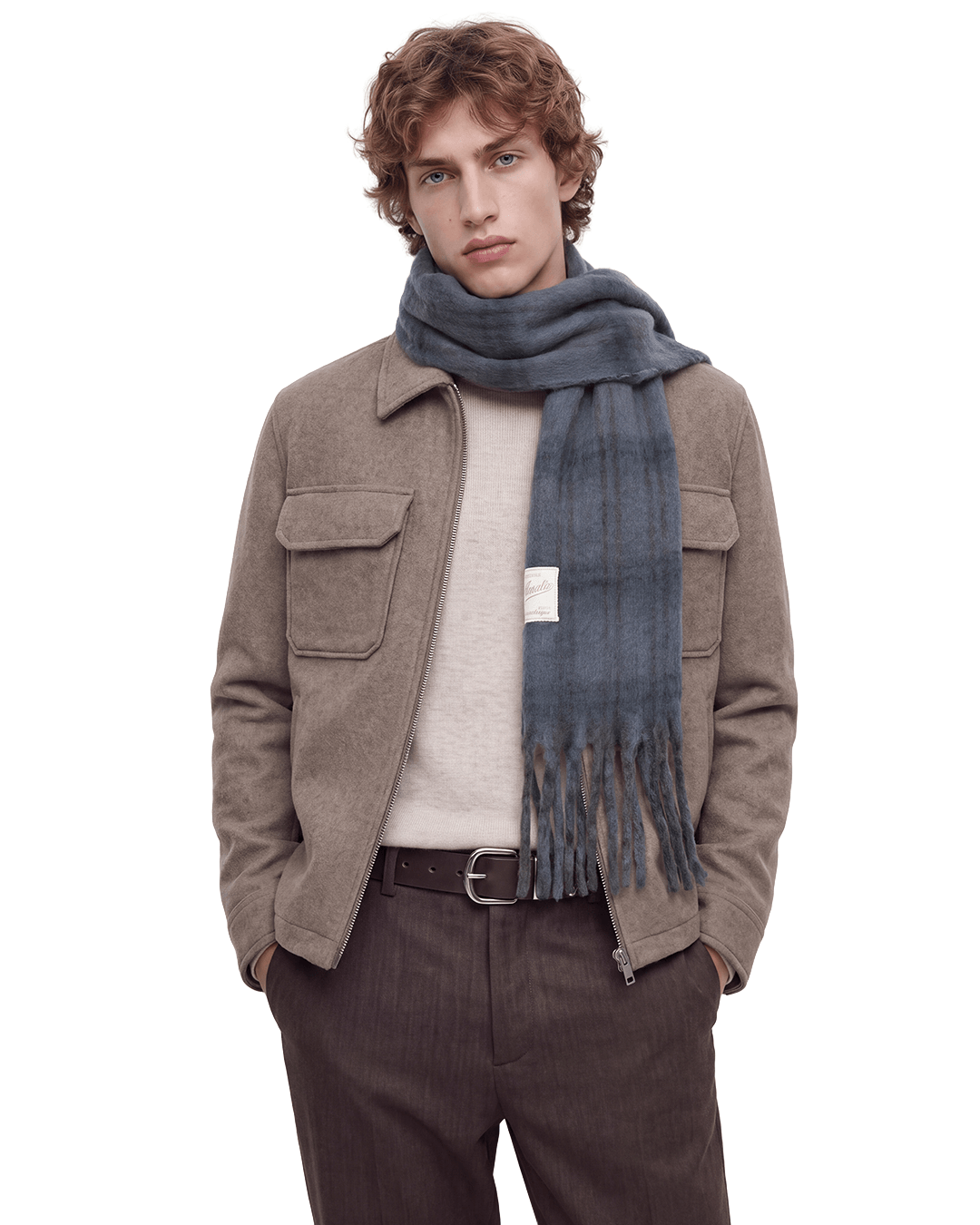 Jack & Jones Scarves ONE Jack & Jones Grey Norrebro Chunky Scarf