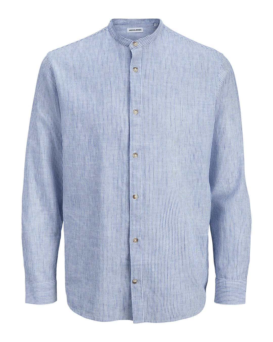 Jack&Jones Shirts Jack&Jone Blue Stripes Linen Blend Shirt