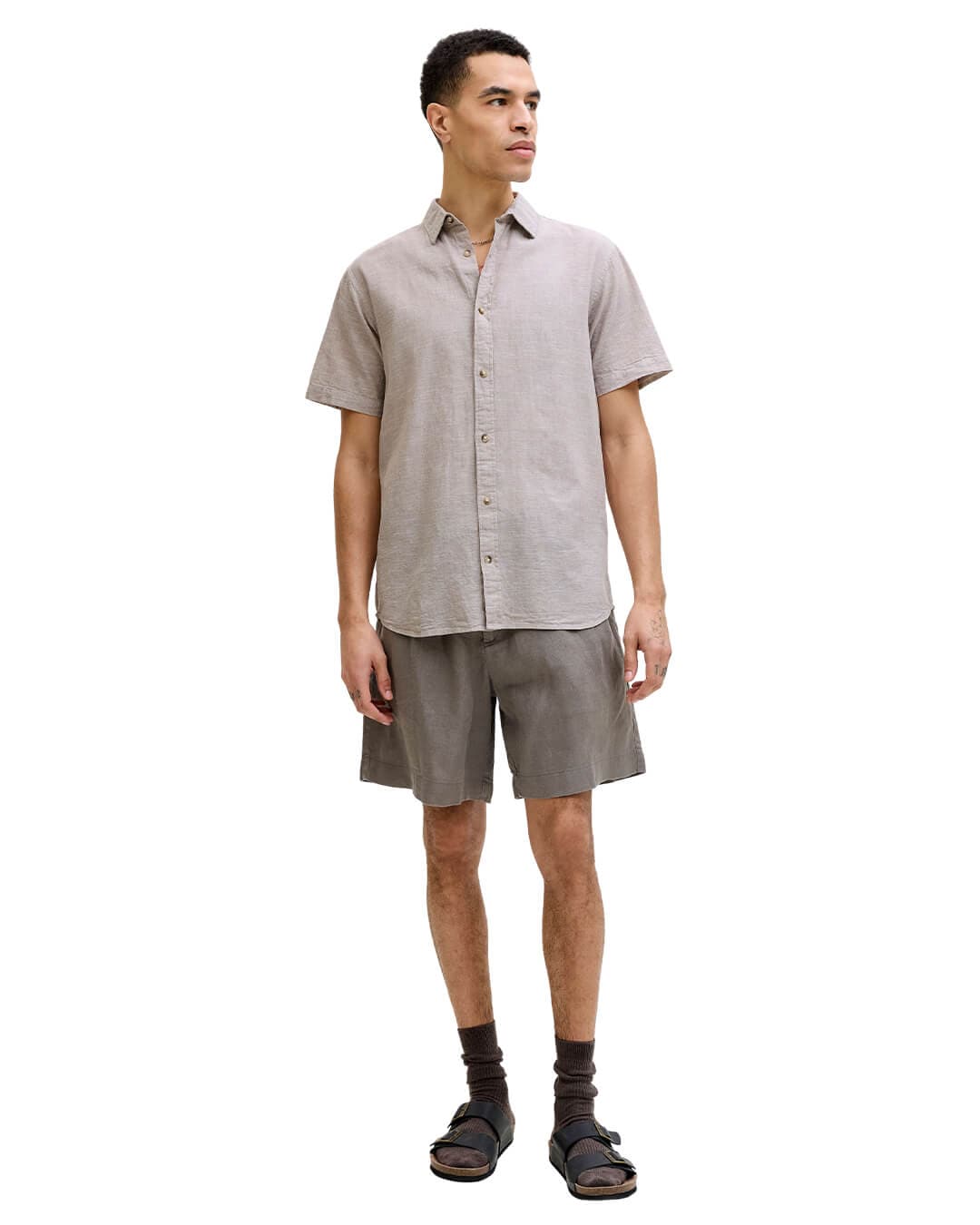 Jack&Jones Shirts Jack&Jones Beige Linen Blend Shirt