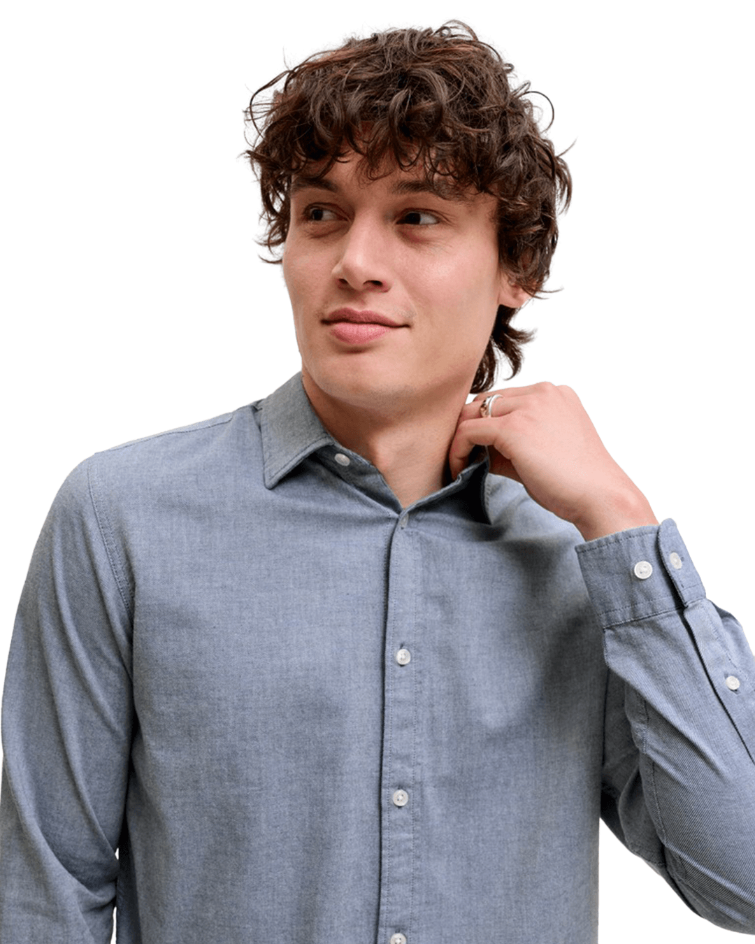 Jack & Jones Shirts Jack & Jones Blue Field Melange Shirt
