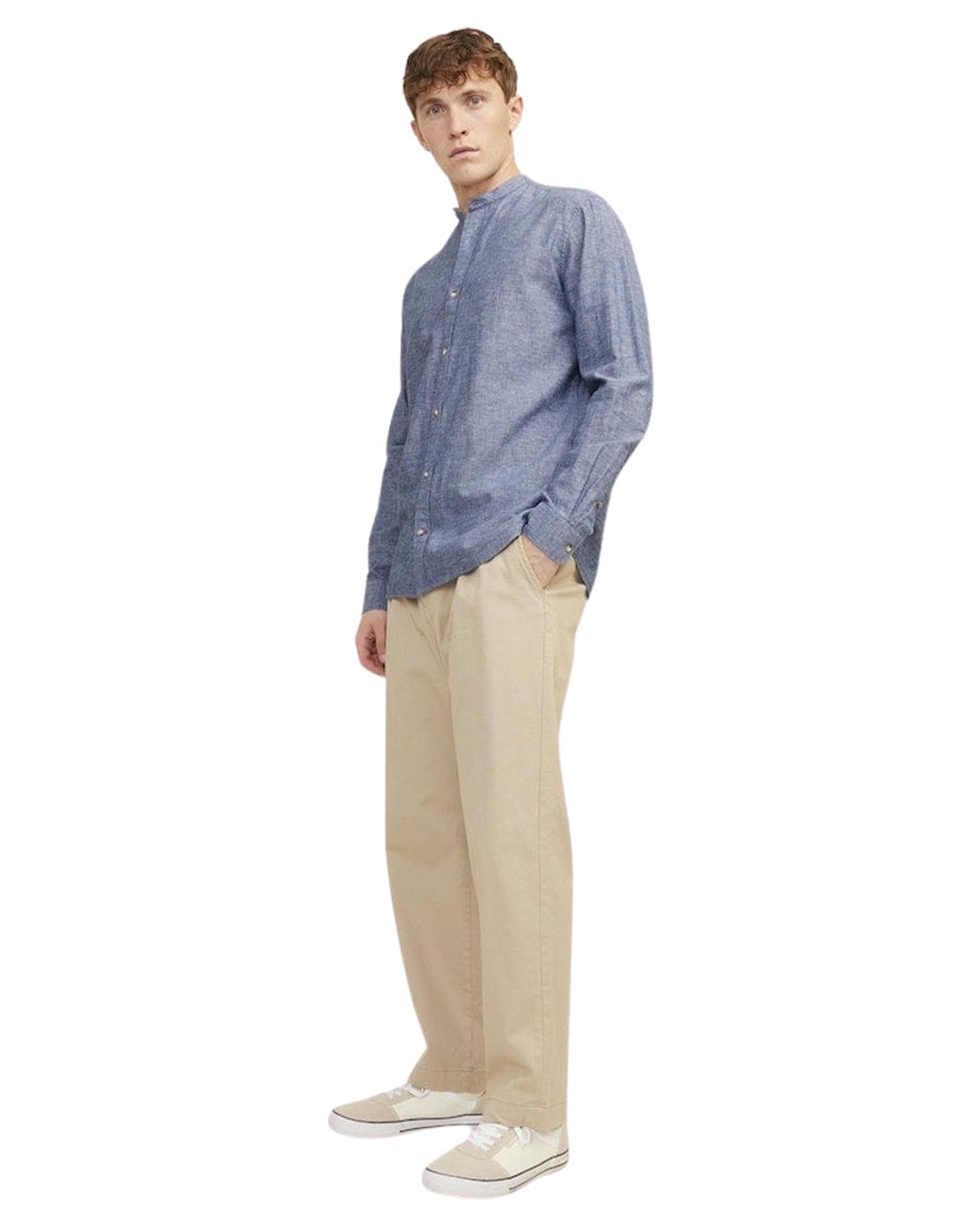 Jack &amp; Jones Shirts Jack &amp; Jones Blue Summer Linen Blend Shirt