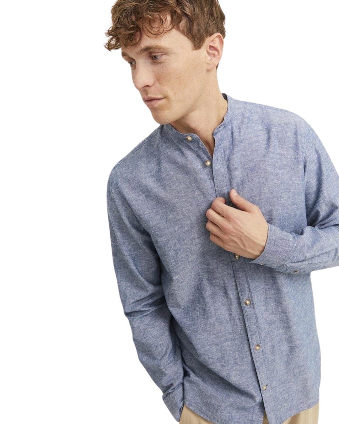 Jack &amp; Jones Shirts Jack &amp; Jones Blue Summer Linen Blend Shirt