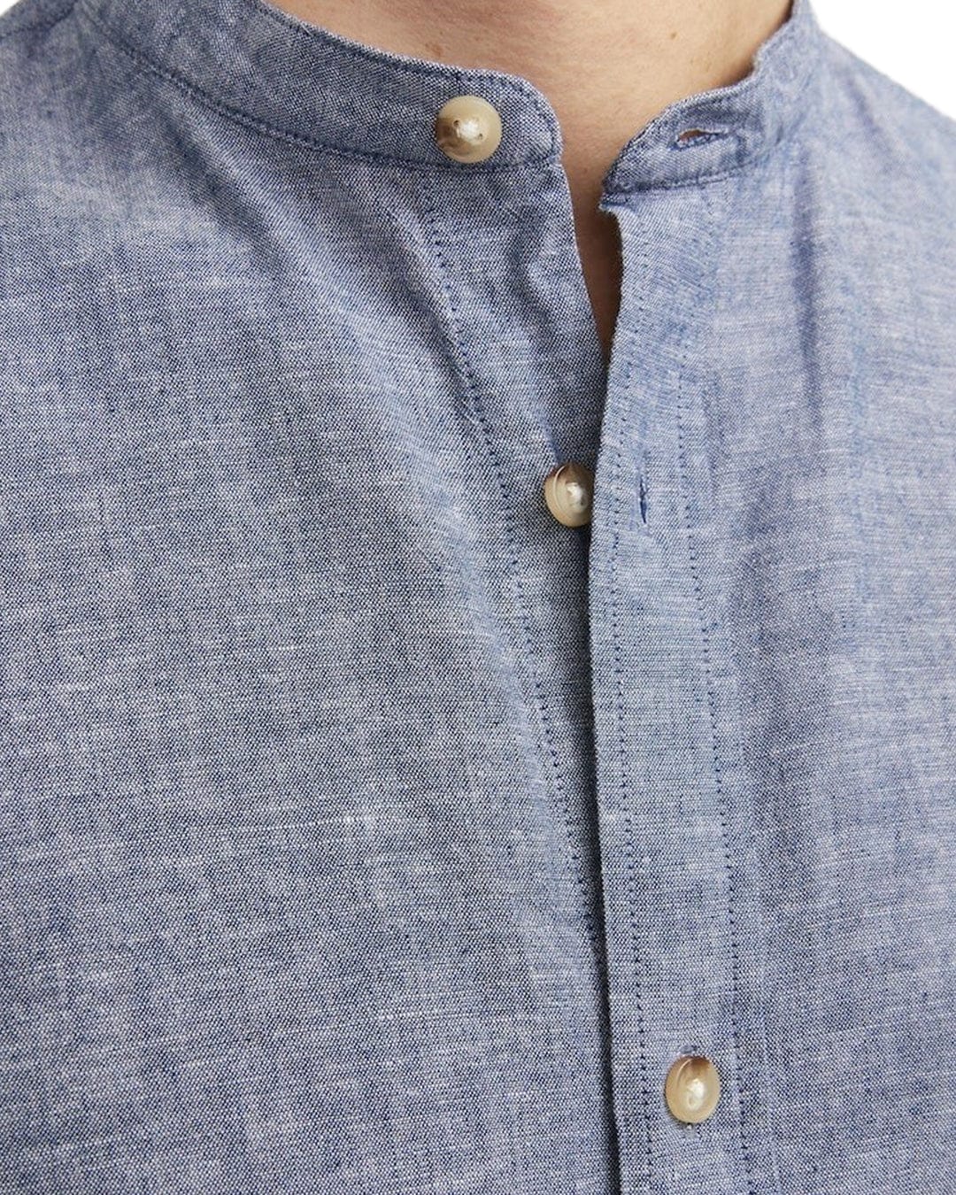 Jack &amp; Jones Shirts Jack &amp; Jones Blue Summer Linen Blend Shirt
