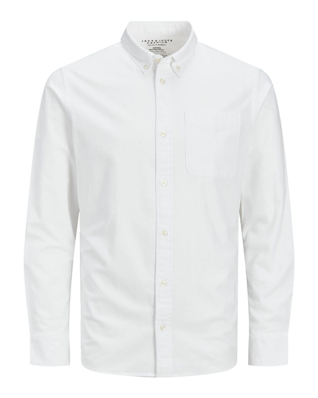 Jack &amp; Jones Shirts Jack &amp; Jones Brook White Oxford Shirt