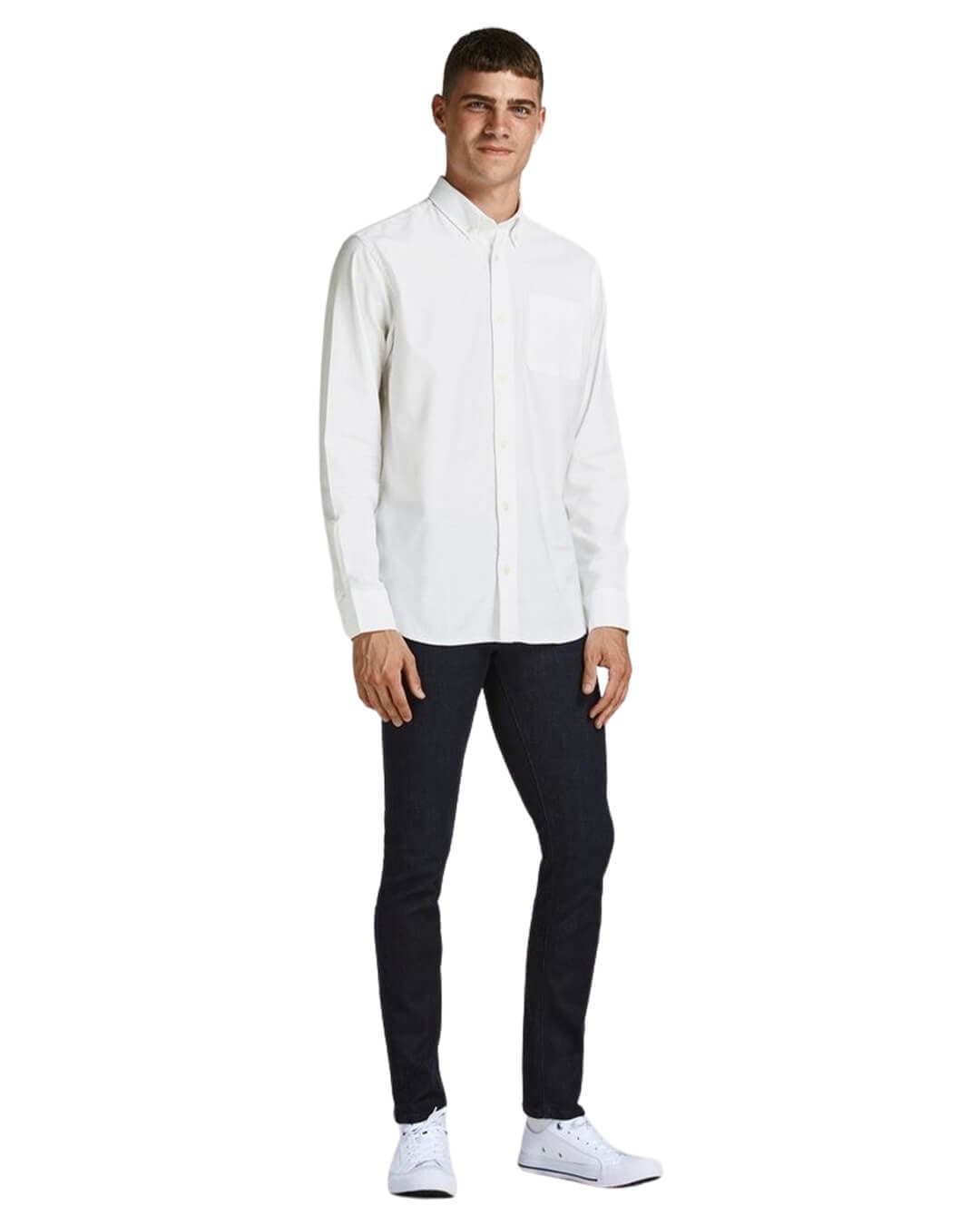 Jack &amp; Jones Shirts Jack &amp; Jones Brook White Oxford Shirt